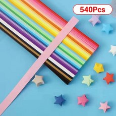 540매 종이접기 종이 접는 스트립 DIY 행운의 양면 만들기 다채로운 데코 핸드 아트, 10 Style-11-540sheets, 10 Style-11-540sheets