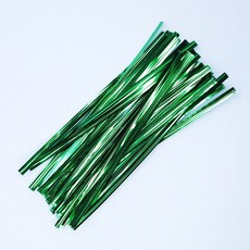 페토닷컴 예쁜 빵끈 포장끈 포장타이, 40개, 끈-25-블링빵끈 그린 12cm