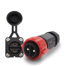 트 모터 플러그 리셉터클 세트 방수 해양 보트 DC 전원 커넥터 12V 24V 36V 48V, Red, 1) Red