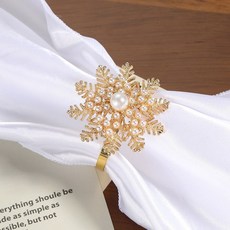 별나라 테이블 냅킨링 크리스마스 홈파티 장식 4PCS 세트, 1개, 눈꽃4개