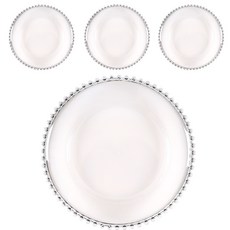 플라스틱 구슬 접시 투명 32cm, 4개, 1개입