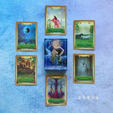 女巫卡塔牌屋 10.4*7.4cm能量神諭卡 桌遊 卡牌遊戲 英文桌遊 占卜Energy Oracle 冥想卡 聚會, 能量神諭卡