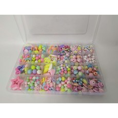 兒童串珠玩具 24格 DIY手工穿珠子手鍊 項鍊 女孩玩具, 春暖花開, 1個
