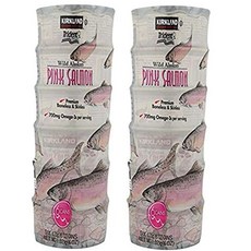 커클랜드 시그니처 와일드 알래스카 핑크 연어 6/6온스 캔 (2팩 총 12온스 커클랜드 시그니처 와일드 알래스카 핑크 연어 6/6온스 캔 (2팩 총 12온스 캔 각 6온스 캔, 170g, 1개