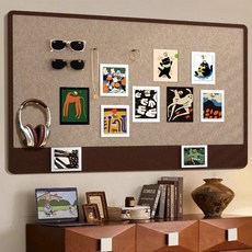 지구별 인테리어 아트 데코 벽 보드 메모판 게시판 대형 120cm, 브라운 60X80