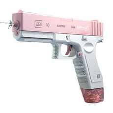 UB 자동 워터건 전동 물총 충전식 글록 모형 권총 물놀이 장난감, 글록_핑크, 1개