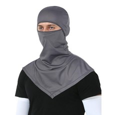 여름 방한모 풀 헤드 마스크 자외선 차단 통기성 목 페이스 커버 오토바이 사이클링 낚시용 블랙. 단일 사이즈, 회색