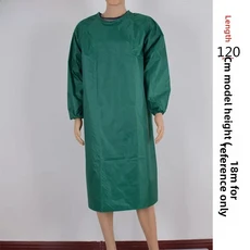 방수 내유성 긴 소매 앞치마 작업복 남여 산성 알칼리 애완 동물 미용실, 16 Medium fruit Green