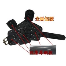 武器酷 超厚牛皮鋼板 適用於彈弓射魚與強力彈弓, 1個, 全包覆護手 左