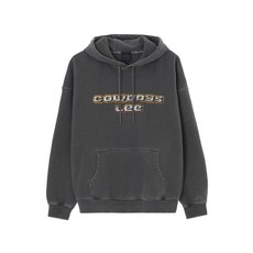 브랜드정품 리 LEE 카우보이 피그먼트 다잉 후드 티셔츠 차콜 362510