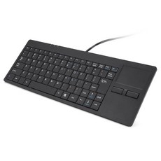유선 키보드 Bewinner 82 키 USB 유선 키보드 HUB 포트 음소거 초박형 슬림 키보드 노트북 PC책상 PC용 내장 터치패드, 1개