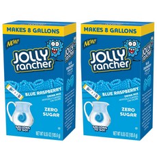 Jolly Rancher 졸리 랜처 제로슈가 블루 라즈베리 드링크 믹스 6.55oz(185.6g) 2팩, 185.6g, 1개입