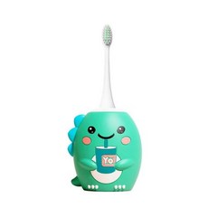 어린이용 U자형 전기 음파 칫솔 만화 블루 라이트 스마트 초음파 칫솔 USB 충전식 360 도, 13)green toothbrush