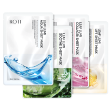 로티 리프루미 시트 마스크팩 수분 진정 탄력 콜라겐 4종 세트, 1개, 40개입