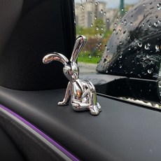 汽車臨時停車號碼牌創意可愛車載挪車電話牌移車卡女車內擺件裝飾, 翹腳兔擺件1個(送無痕雙面膠):如圖所示, 1個