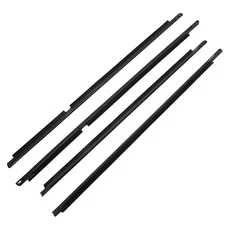 렉서스 LX570 2008-2021 Weatherstrip 7572060070 호환 Toyota Land Cruiser LC200 시리즈 4Pcs 크롬/블랙, 02 Black, 01 China Mainland