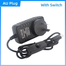 AC 전원 공급 장치 USB C 타입 스위치 어댑터 EU 미국 AU 플러그 입력 100-240V 오렌지 파이 3 4 LTS 4B