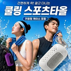쿠레노 얼음수건 쿨링 스포츠 타올 휴대용 운동 땀수건 1+1, 2개, 그레이+퍼플