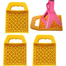 RV 안정화 패드 고양이 침수 방지 패드 세트 4개 다각도 블록, 노란색