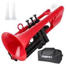플라스틱 트럼펫 연습용 B플랫 검정 관악기 레드 플랫, 레드 내림 B조, 1개