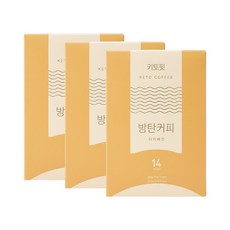 키토핏 방탄커피 디카페인 유기농 공정무역 원두 버터커피, 15g, 14개입, 3개