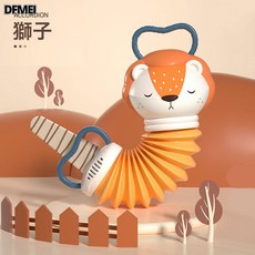 QRU 嬰兒寶寶仿真音樂手風琴兒童玩具小孩幼兒啓蒙樂器手拉琴女孩男孩, 1個, 獅子手風琴【袋裝】