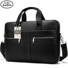 LUOSEN 수제 천연소가죽 남성 노트북 서류가방