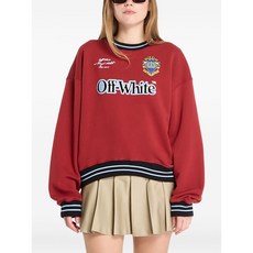 오프화이트 로고 프린트 스웨트셔츠