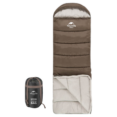 Naturehike M400 NH戶外超輕加大秋冬款成人睡袋 買一送一 野營露營拼接雙人睡袋 車宿民宿, 1個, 【U150陶泥灰】加贈頭戴式頭燈