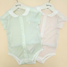 아가방 여름 바디수트 실내 외출복 오픈 백일 아기 아기옷 반소 테디수플레반소바디수트