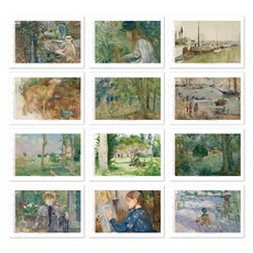 ABLE BAMBOO 2023 傑作 Berthe Morisot A 型台歷 + 古董夾子套組, 混合顏色