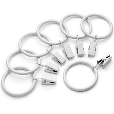 부자재 고리 20pcs 일반형 집게링 25mm 커튼 내경 QWFGOXTO, 화이트 20p