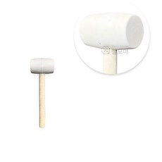 백색 고무망치 소 중 대 층간소음 고무 다용도 다목적 망치 함마 해머, 1개, 백색고무망치 소소