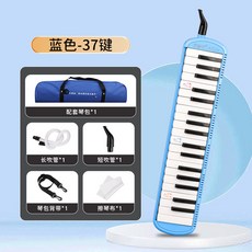 奇美樂普森口風琴37鍵32鍵 - 小學生初學者課堂演奏口吹琴樂器, 37鍵樂普森【藍色】軟包, 1個