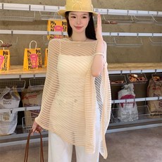 여성 여름 빅사이즈 수영복 가디건 오프숄더 니트 커버 Z-6086