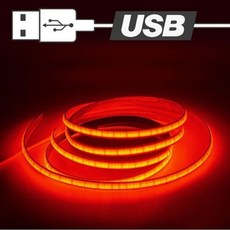 LED조명 USB전원 슬림 면발광 무드등 LED바 레드 50cm, 일반형