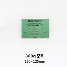 용지 전문가용 아티스트 바오홍 중목 종이 세트 300g 수채화, 아티스트 32k 중간 거칠기 18x12.5, 1개