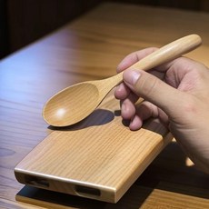 木質便攜餐具套裝 附收納盒, 短款16cm荷木勺一根, 1個