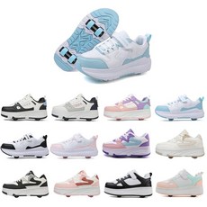 롤러신발 휠리스 롤러 바퀴달린신발 운동화 4륜 롤러슈즈 힐리스운동화 바퀴신발 14세 이상 성인, 86핑크색, 1개