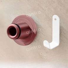 (호환) 다이슨 슈퍼소닉 뉴럴 드라이기 거치대 무타공 노즐 정리 벽걸이, 4. 핑크 _ 드라이어홀더+후크