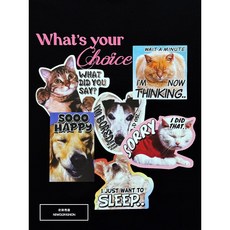 老爺有喜 重磅貓狗便利貼短T-黑，舒適耐穿，趣味設計，展現個人風格與對寵物的熱愛, 1個