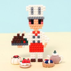 직업 디폼 블록 만들기 diy 진로 체험 교육 놀이 키트 초등 수업 교구 재료 블록, 10개, 요리사