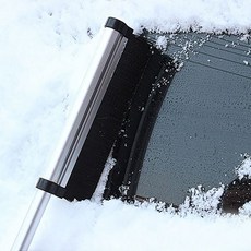 실버 와이드 성에제거 스크래퍼 2in1 스노우 제설 유리 자동차 청소 작업 휴대용 스키 보드 겨울 우박 혹한기+커머스커낵트Shop, 빠른배송