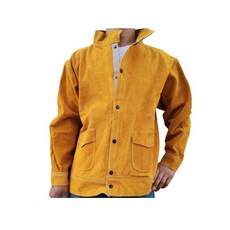 子甄彣璟 純牛皮夾克 電銲服 防燙耐磨耐熱工作服, 1個, L-夾克