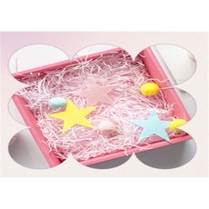 눈꽃디자인 종이 스타핑 포장속지, 연노랑 50g