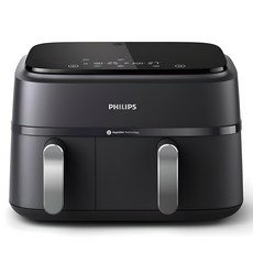 PHILIPS 飛利浦 雙籃氣炸鍋3000系列 9L, NA351/00, 黑色