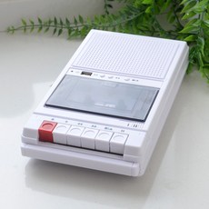 레트로 카세트 플레이어 빈티지 감성 테이프녹음 재생기 포터블 오디오, 화이트, 단일 모델