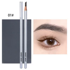 사포가있는 하드 코어 눈썹 연필 오래 지속되는 방수 영구 메이크업 눈썹 강화제 연필 와일드 라인 눈썹 색, 03 01 Natural Black, 03 01 Natural Black