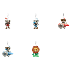 【M.M小舖】現貨 BANDAI 轉蛋 扭蛋 茶杯頭造型吊飾 CUPHEAD 茶杯頭 模型 吊飾 公仔 全5款, 1個, 整套(金額400，下X5)1L352