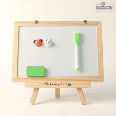 미니 칠판 세트 원목 팬시 양면 아이 그림 자석보드 우드 메모보드 빅캣마켓